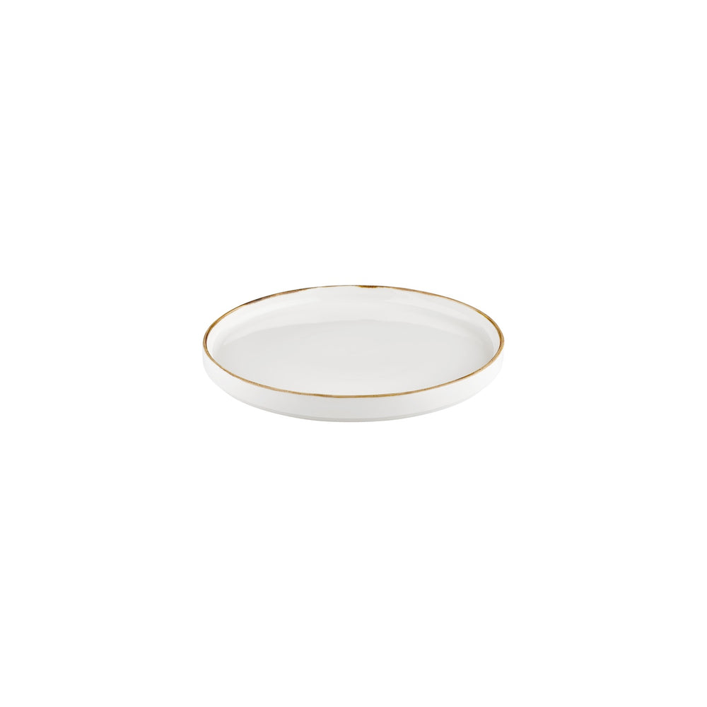 Gleam dia.9" Round Brown Vitrified Plate