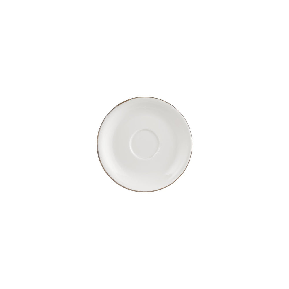 Gleam dia.6.25" Round Brown Vitrified Saucer