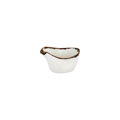 Gleam 3.25" x 2" x h:0" 2 oz. Oval Brown Vitrified Creamer