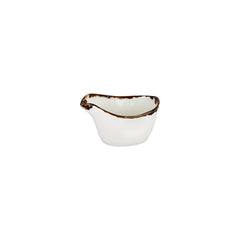 Gleam 3.25" x 2" x h:0" 2 oz. Oval Brown Vitrified Creamer