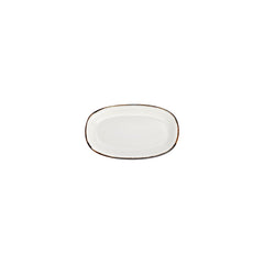 Gleam 7.5" x 4.25" x h:0" Oval Brown Vitrified Platter
