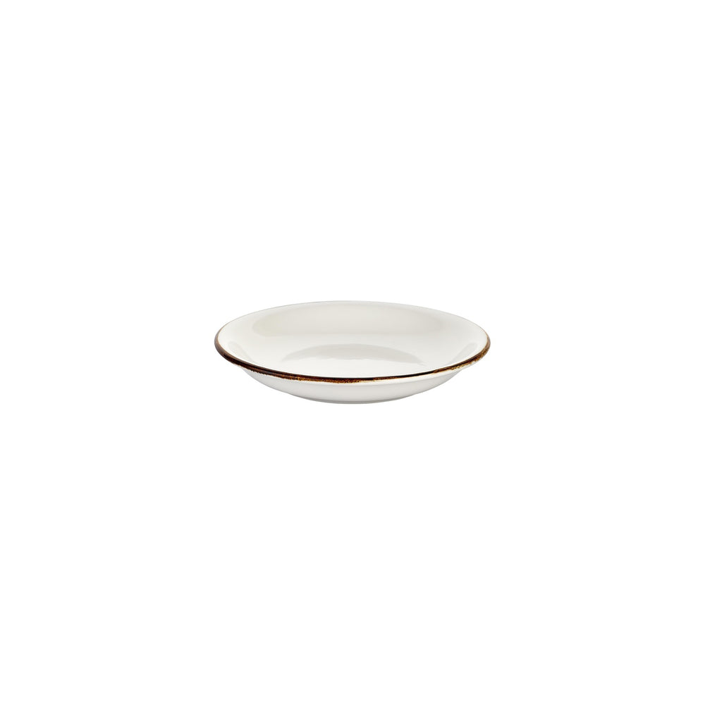 Gleam dia.8.25" h:0" 17 oz. Round Brown Vitrified Deep Plate