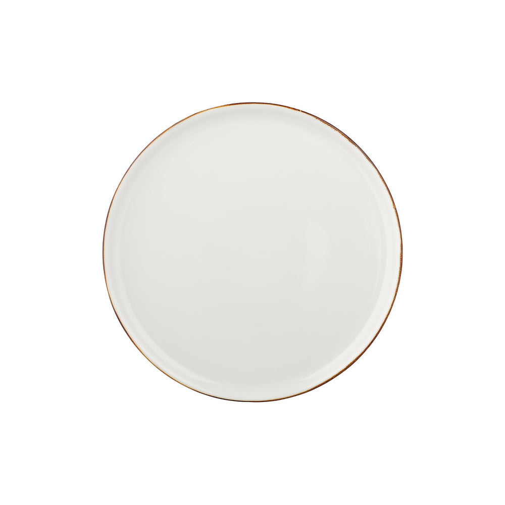 Gleam dia.12.5" x 12.5" Round Brown Vitrified Pizza Plate