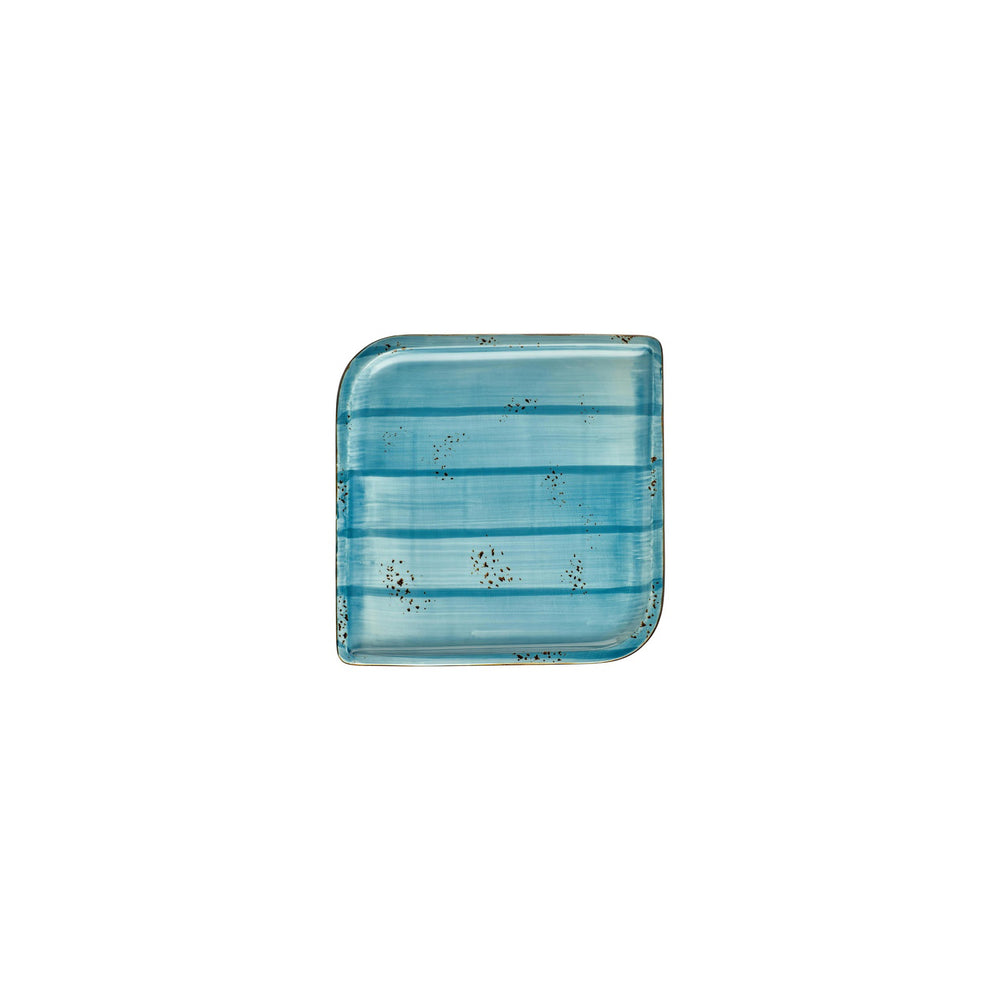 Infinity 6" x 6" Square Turquoise Vitrified Plate