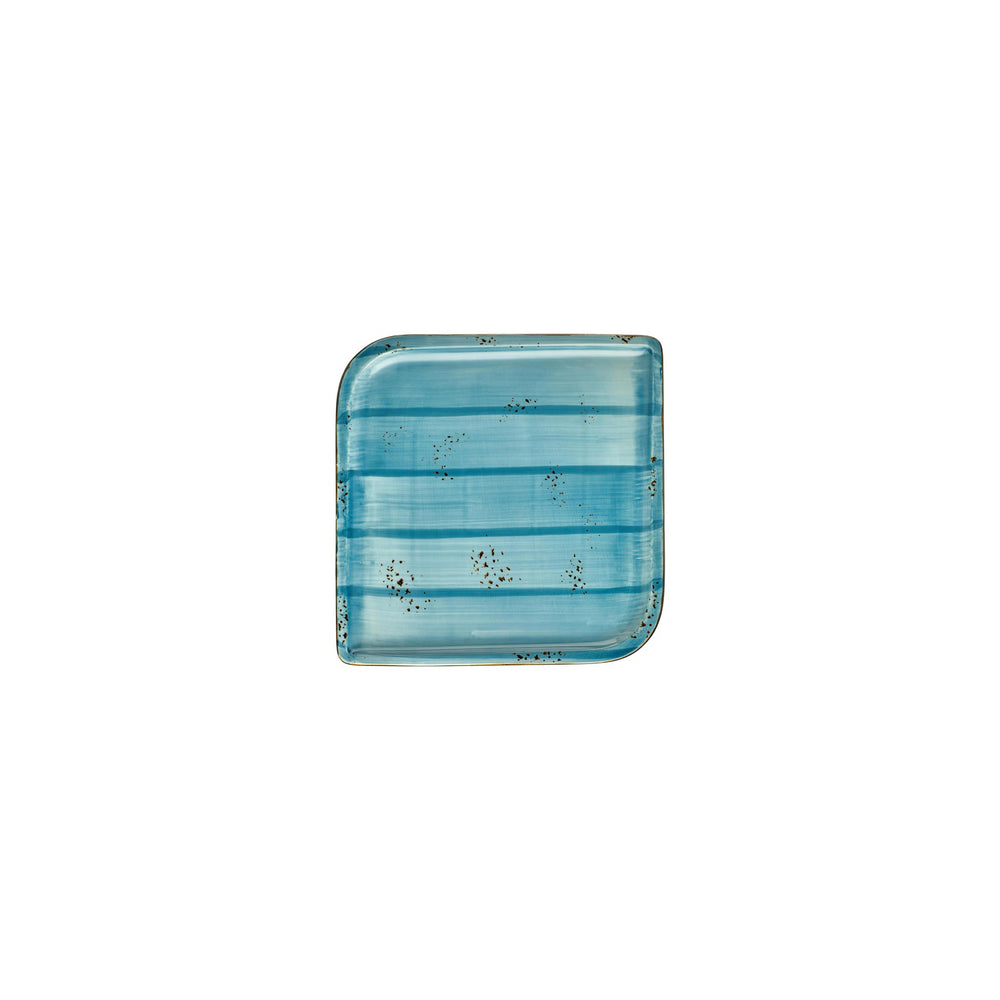 Infinity 6" x 6" Square Turquoise Vitrified Plate