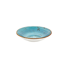 Infinity dia.11" h:0" 57 oz. Round Turquoise Vitrified Deep Plate