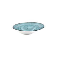 Infinity 11.75" x 11.75" x h:0" 24 oz. Organic Turquoise Vitrified Deep Plate