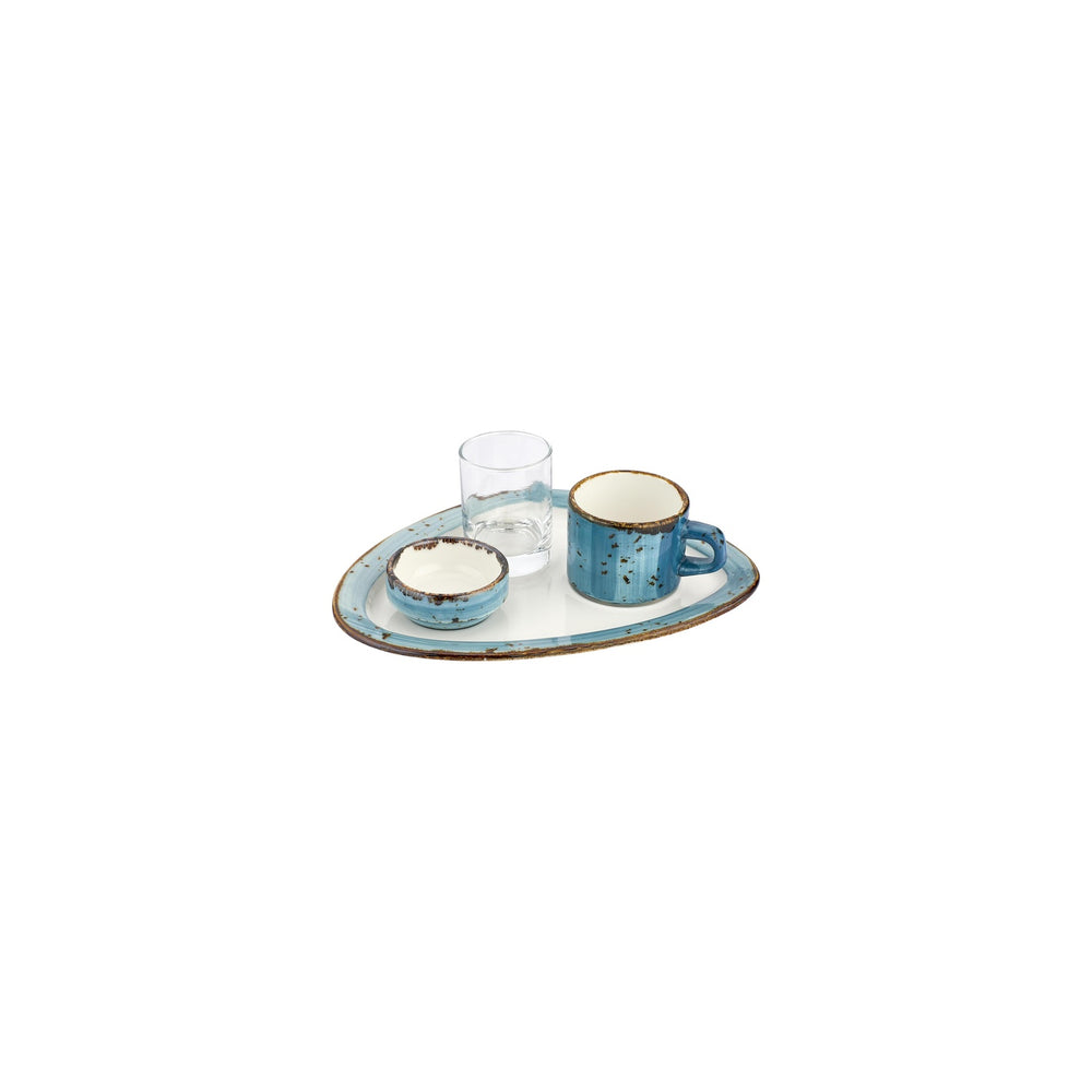 Infinity  Organic Turquoise Vitrified Espresso Set