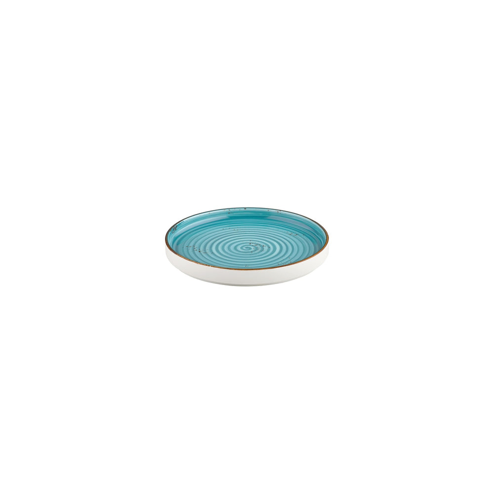 Infinity dia.6.25" Round Turquoise Vitrified Plate