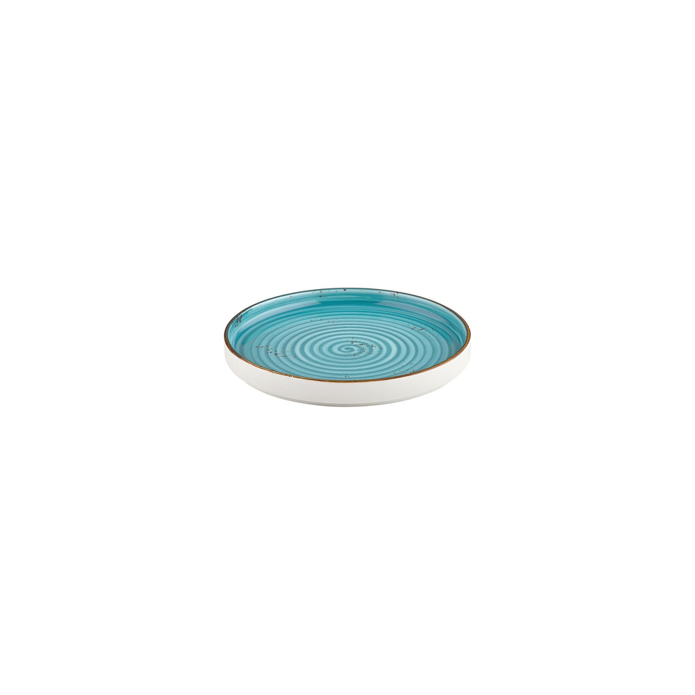 Infinity dia.7.5" Round Turquoise Vitrified Plate
