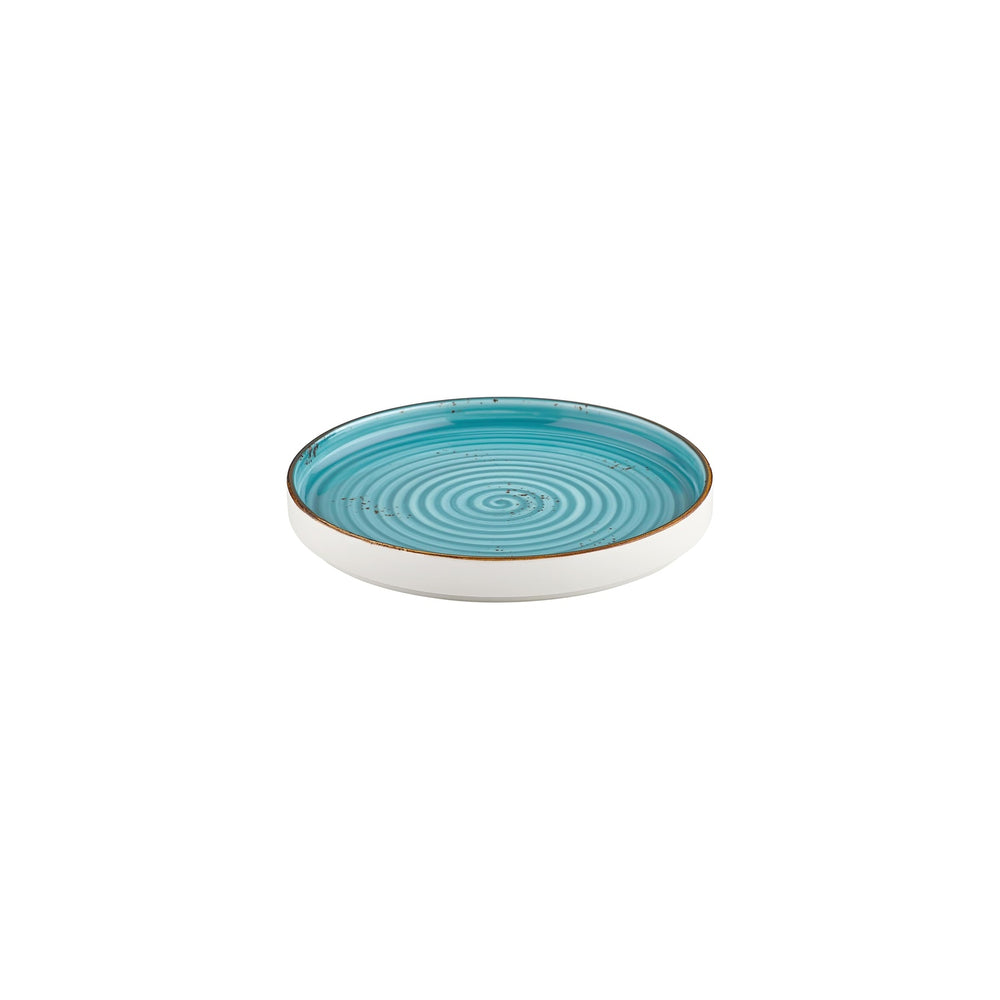 Infinity dia.9" Round Turquoise Vitrified Plate