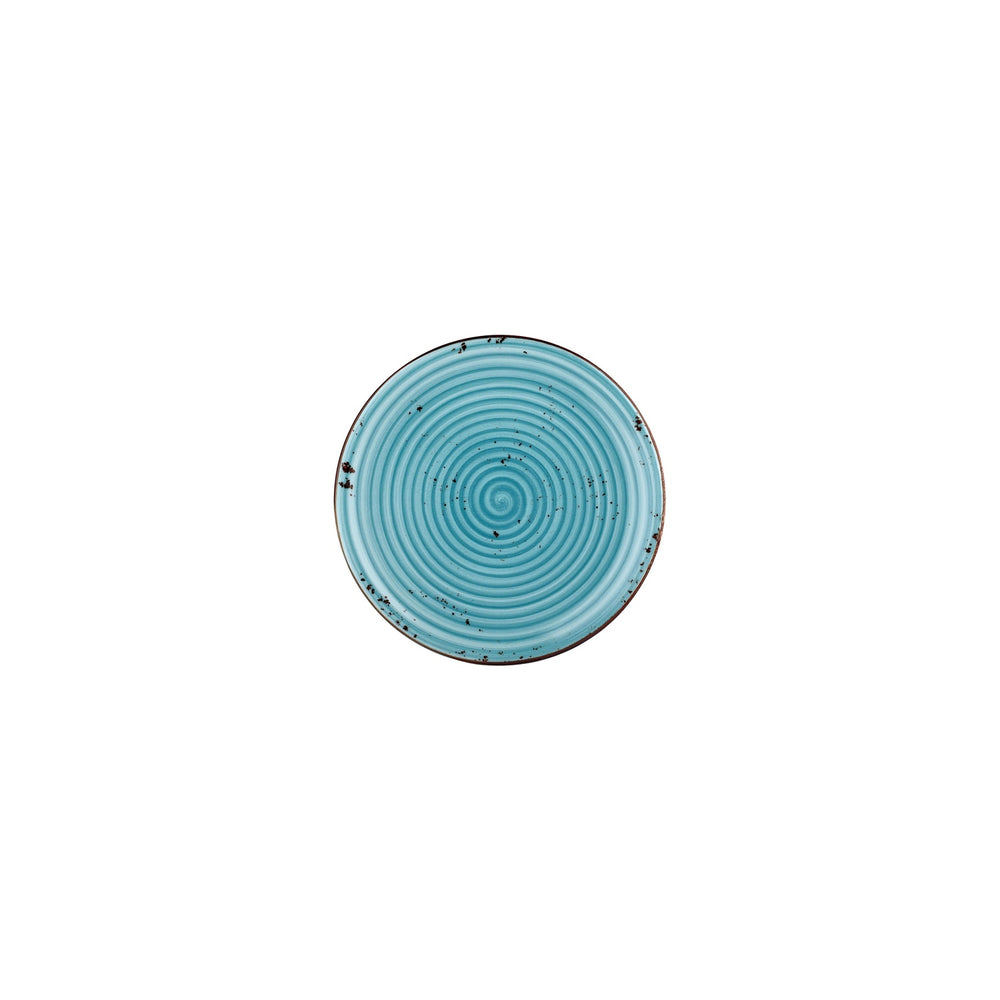 Infinity dia.6.75" Round Turquoise Vitrified Plate