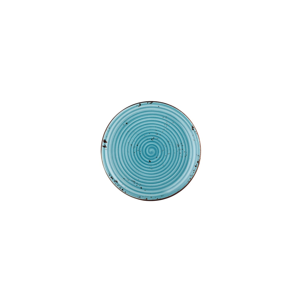 Infinity dia.6.75" Round Turquoise Vitrified Plate