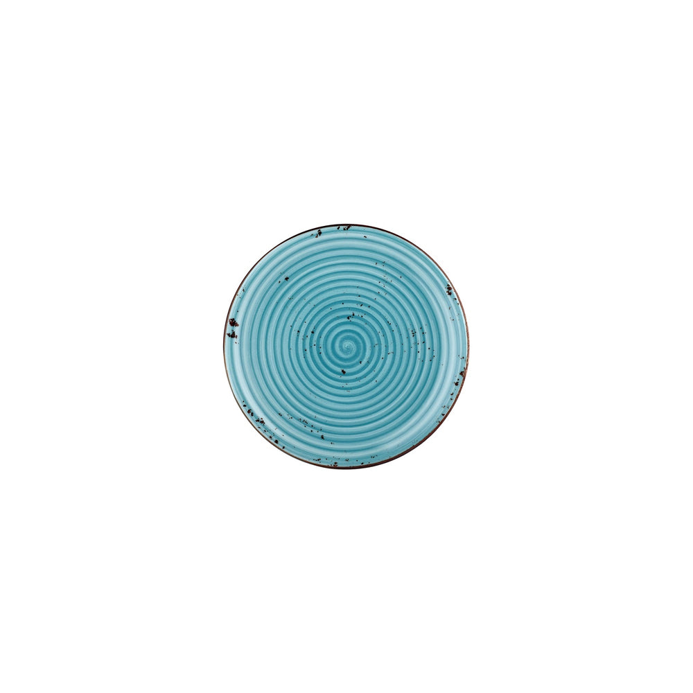 Infinity dia.7.5" Round Turquoise Vitrified Plate