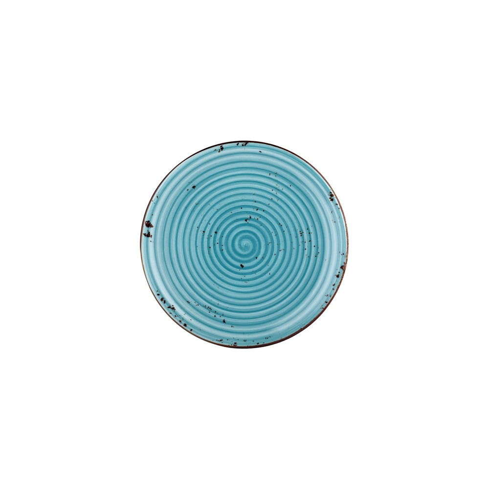 Infinity dia.9" Round Turquoise Vitrified Plate