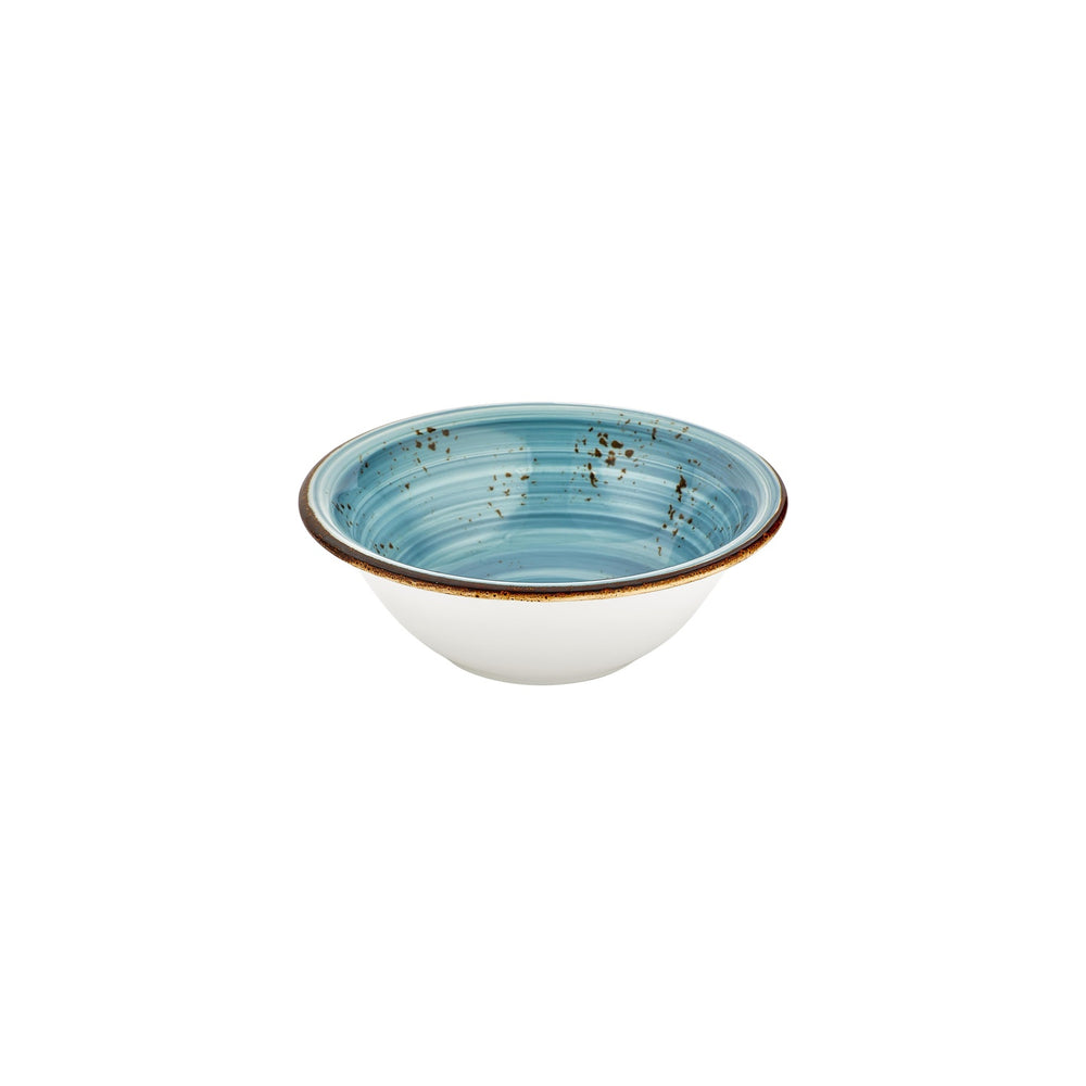 Infinity dia.9.5" h:0" 54 oz. Round Turquoise Vitrified Bowl