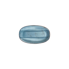 Infinity 9.5" x 5.75" x h:0" Oval Turquoise Vitrified Platter
