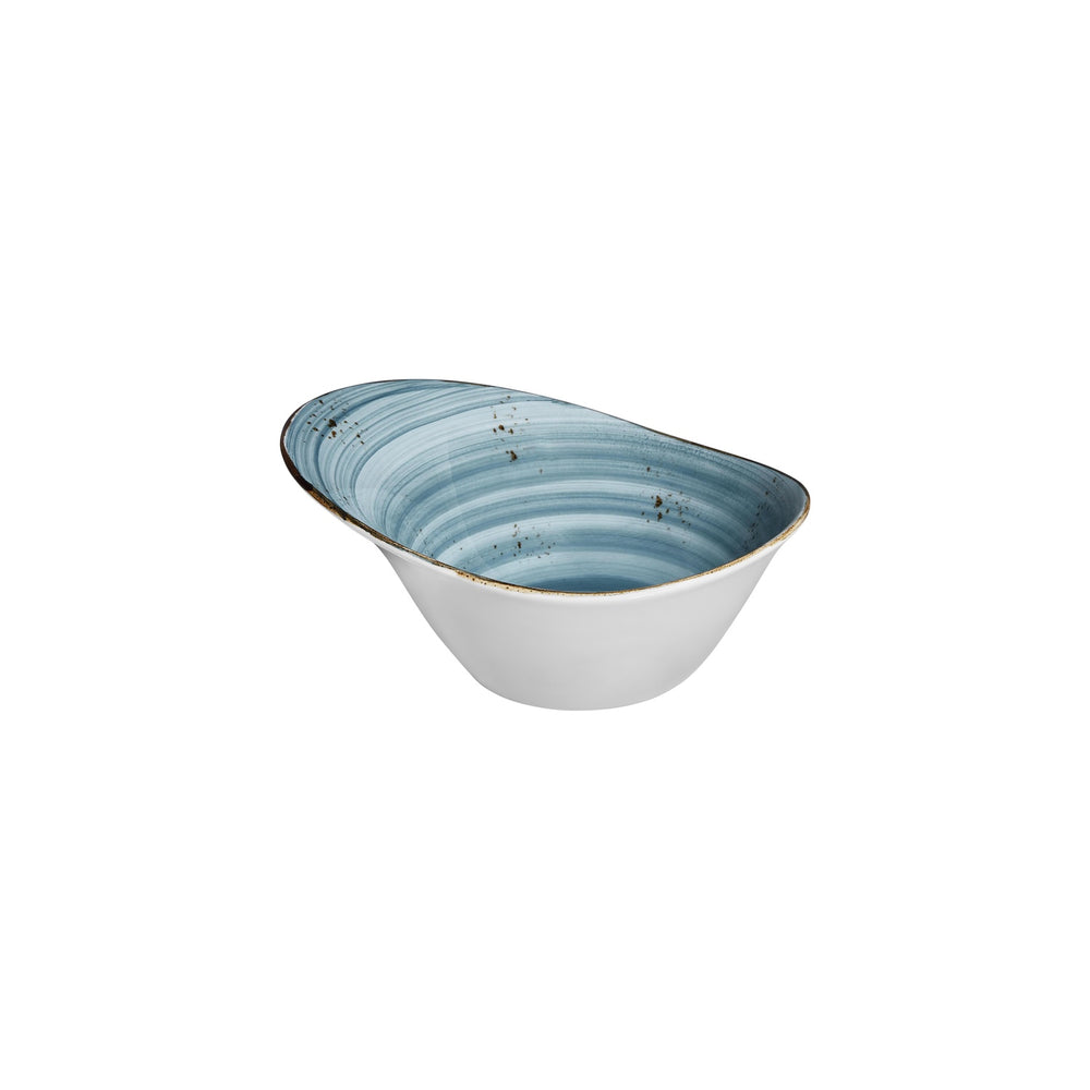 Infinity 10.25" x 7.5" x h:0" 42 oz. Organic Turquoise Vitrified Bowl