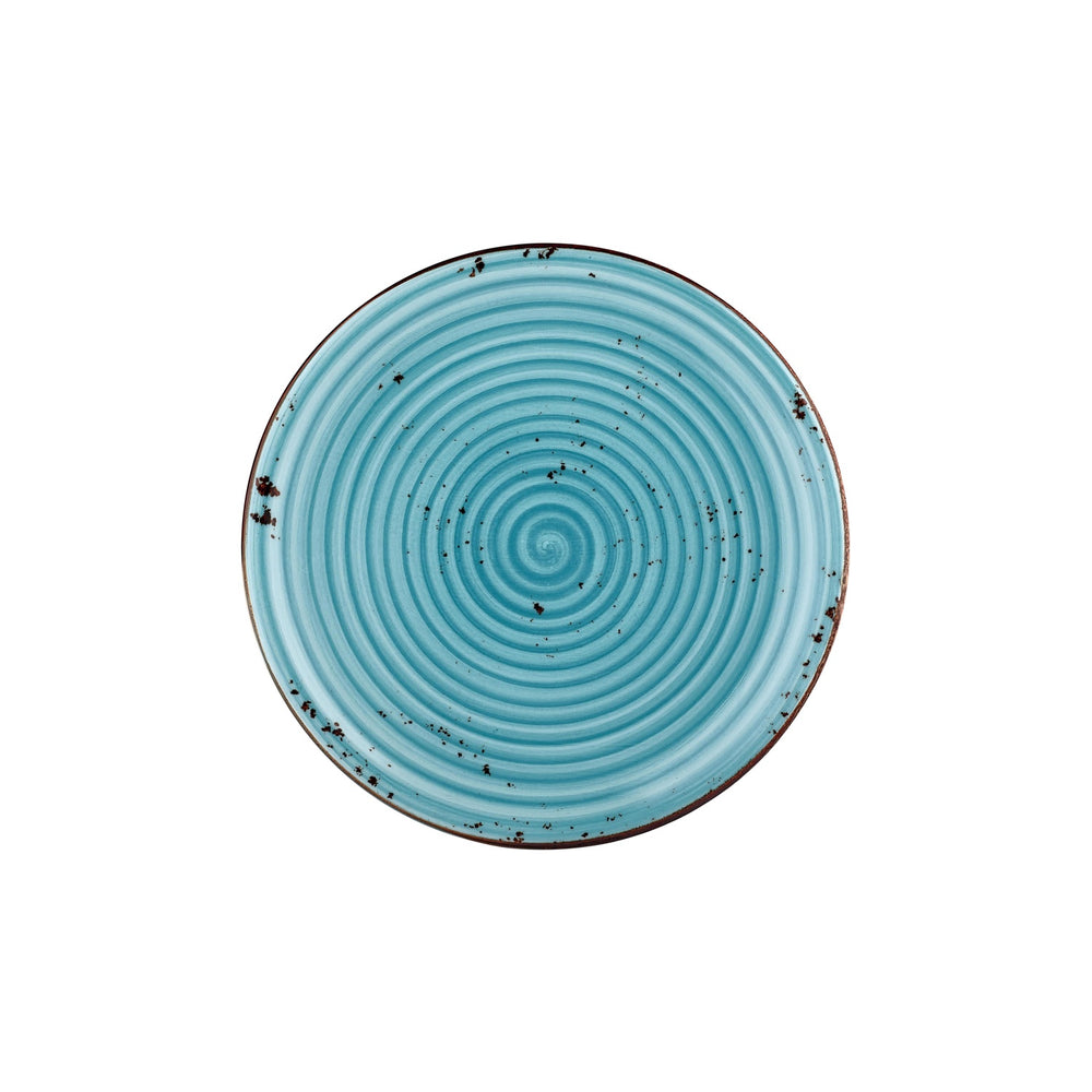 Infinity dia.11.75" Round Turquoise Vitrified Plate