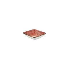 Laterite 4" x 3.5" x h:0.5" 2 oz. Square Orange Vitrified Bowl