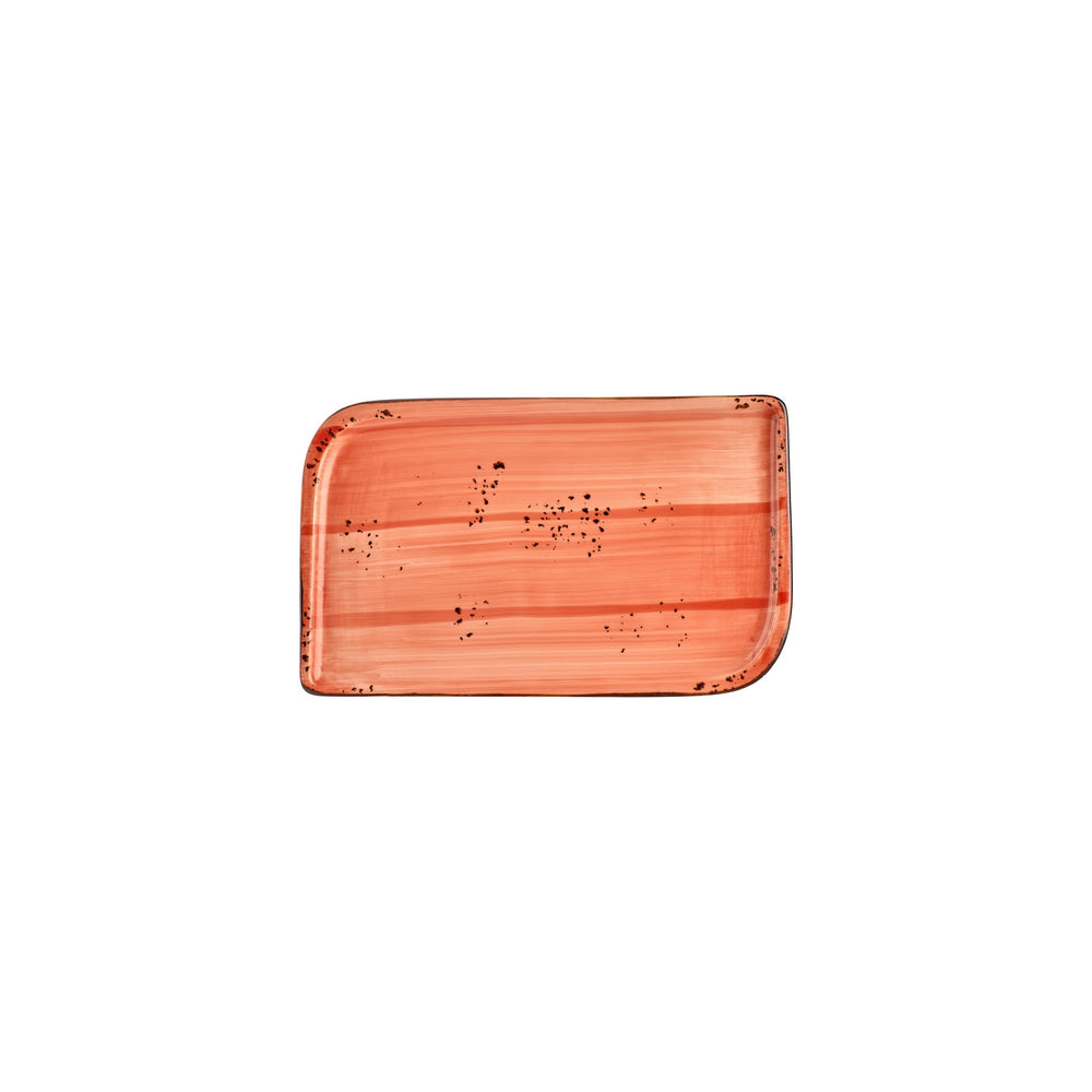 Laterite 9.5" x 6" Rectangular Orange Vitrified Plate