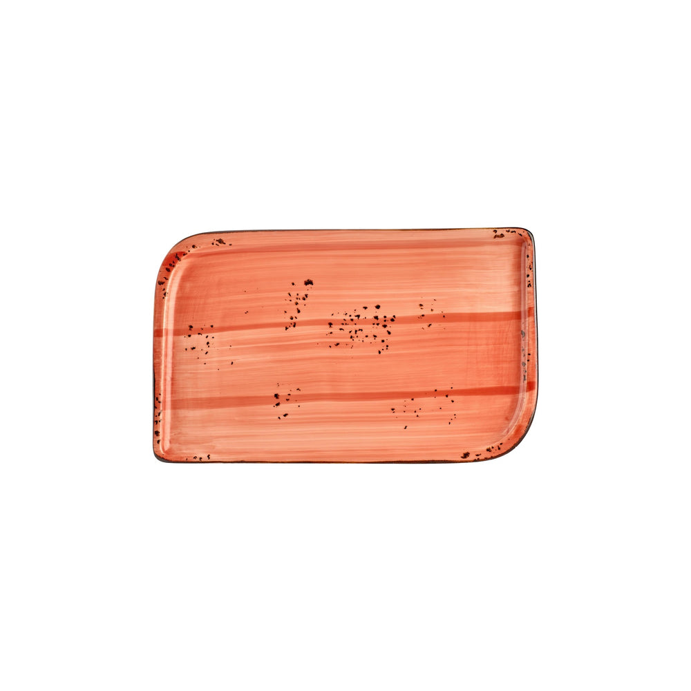 Laterite 11.75" x 7" x h:0" Rectangular Orange Vitrified Platter