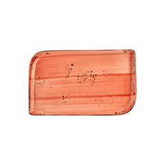 Laterite 14.25" x 8.25" x h:0" Rectangular Orange Vitrified Platter
