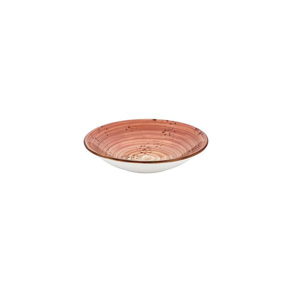 Laterite dia.9" h:0" 34 oz. Round Orange Vitrified Deep Plate