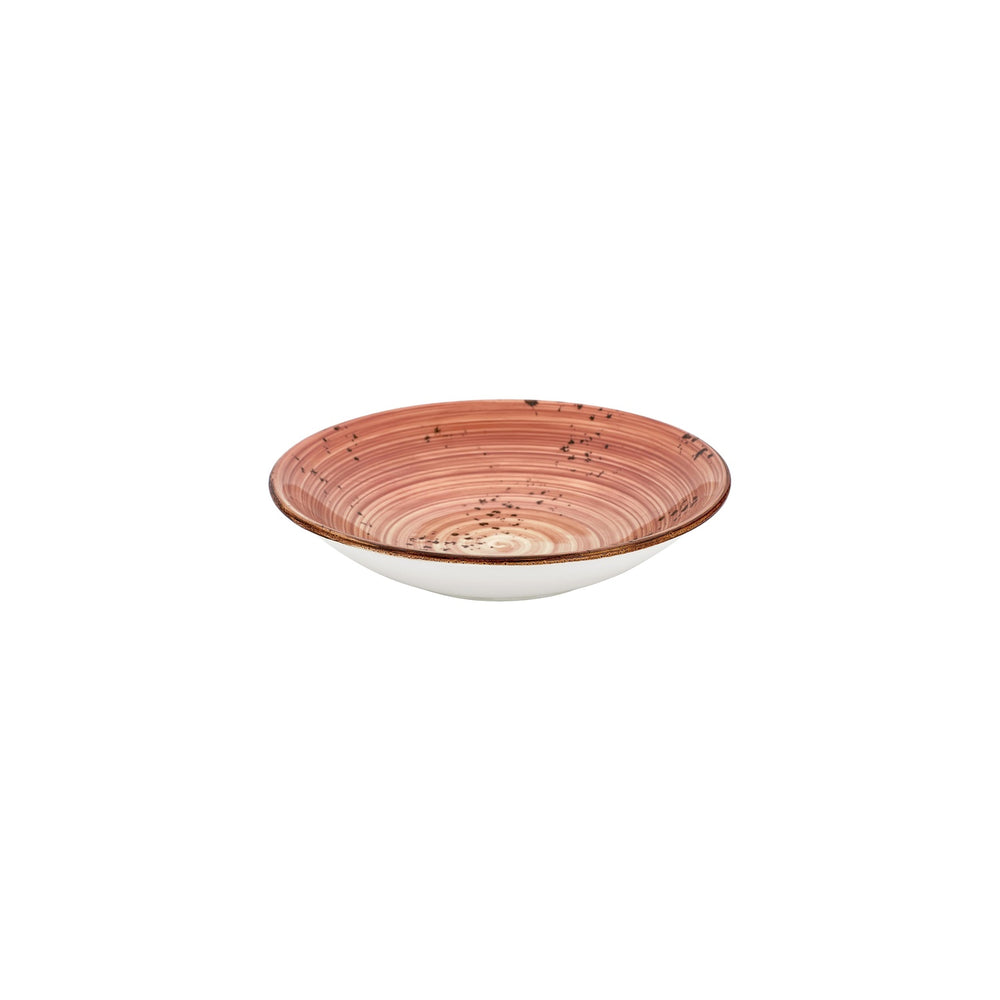 Laterite dia.9.75" h:0" 44 oz. Round Orange Vitrified Deep Plate