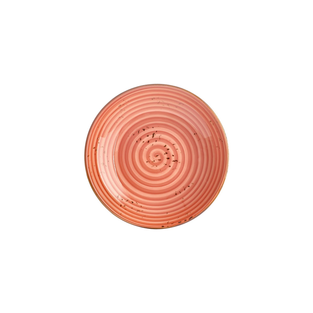Laterite dia.9.75" h:0" 44 oz. Round Orange Vitrified Deep Plate