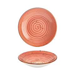 Laterite dia.11" h:0" 57 oz. Round Orange Vitrified Deep Plate