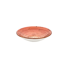 Laterite dia.11" h:0" 57 oz. Round Orange Vitrified Deep Plate
