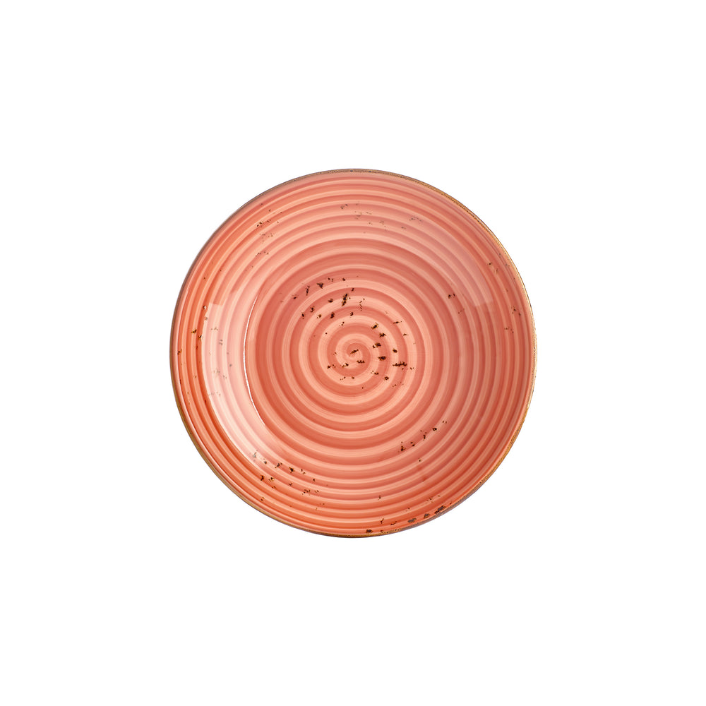 Laterite dia.11" h:0" 57 oz. Round Orange Vitrified Deep Plate