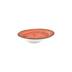 Laterite 10.75" x 10.75" x h:0" 17 oz. Organic Orange Vitrified Deep Plate