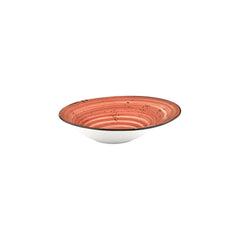 Laterite 10.75" x 10.75" x h:0" 17 oz. Organic Orange Vitrified Deep Plate