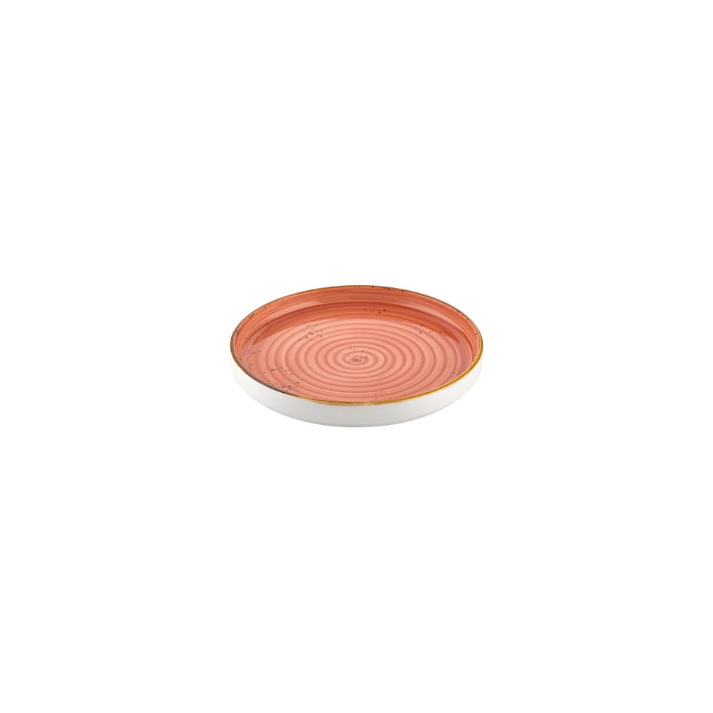 Laterite dia.7.5" Round Orange Vitrified Plate