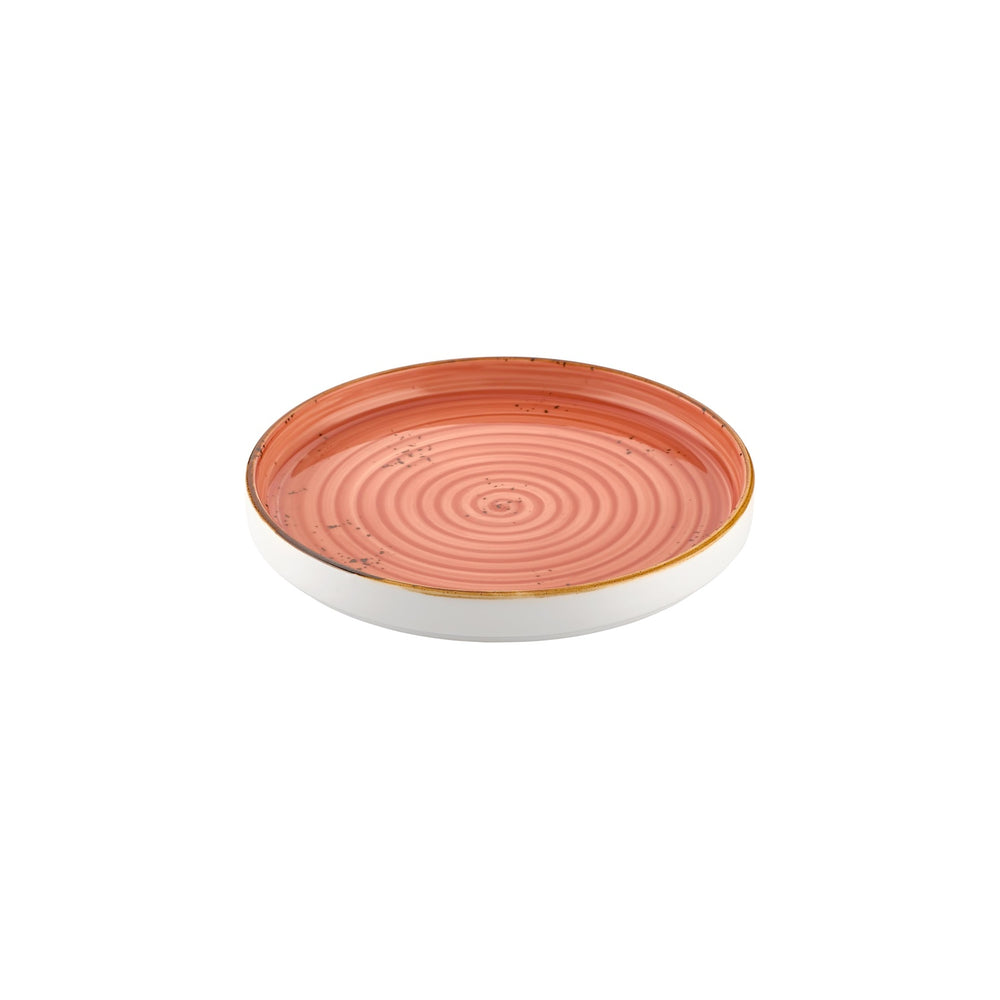 Laterite dia.10.75" Round Orange Vitrified Plate