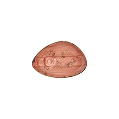 Laterite 9.75" x 6.75" x h:0" Organic Orange Vitrified Saucer