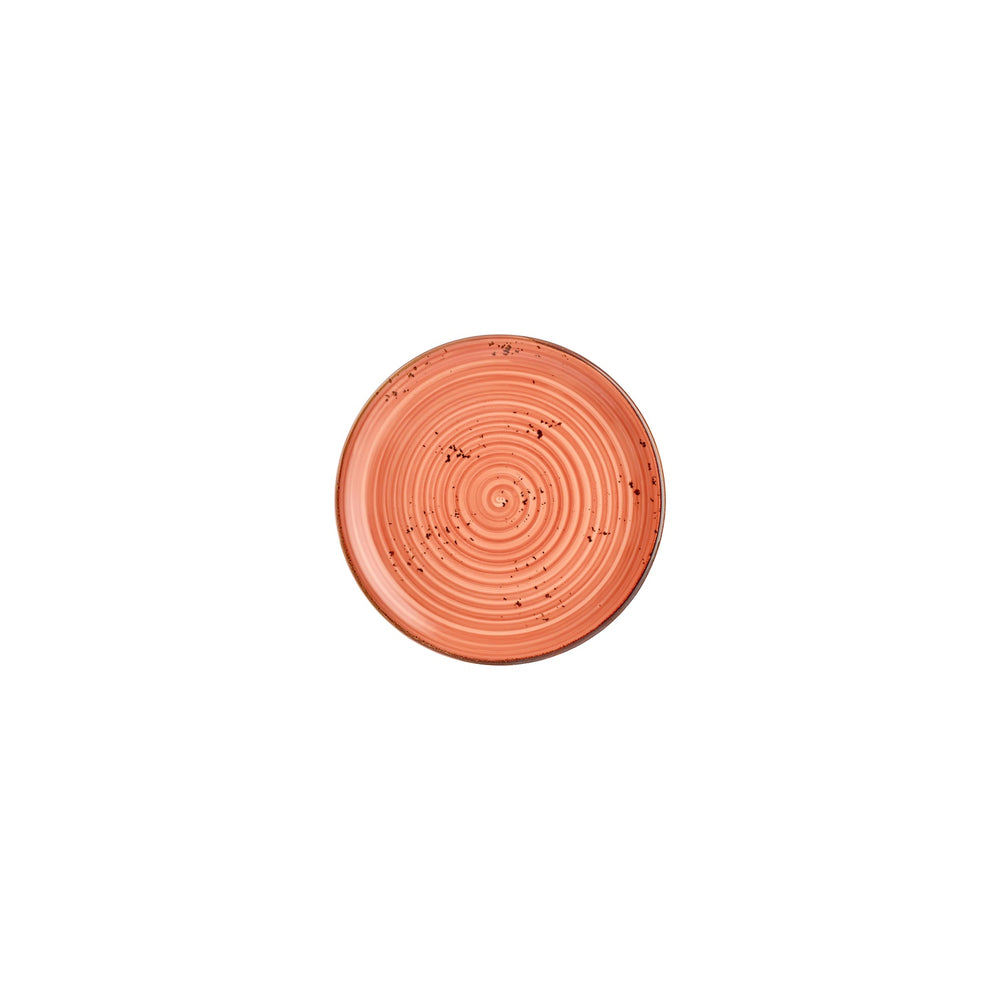 Laterite dia.6.75" Round Orange Vitrified Plate