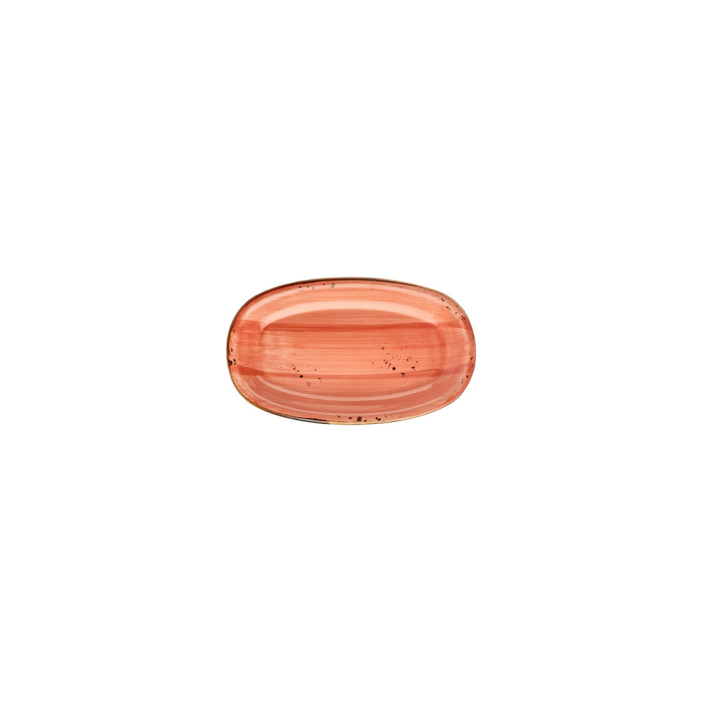 Laterite 7.5" x 4.25" x h:0" Oval Orange Vitrified Platter