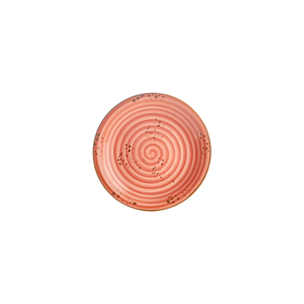 Laterite dia.8.25" h:0" 17 oz. Round Orange Vitrified Deep Plate