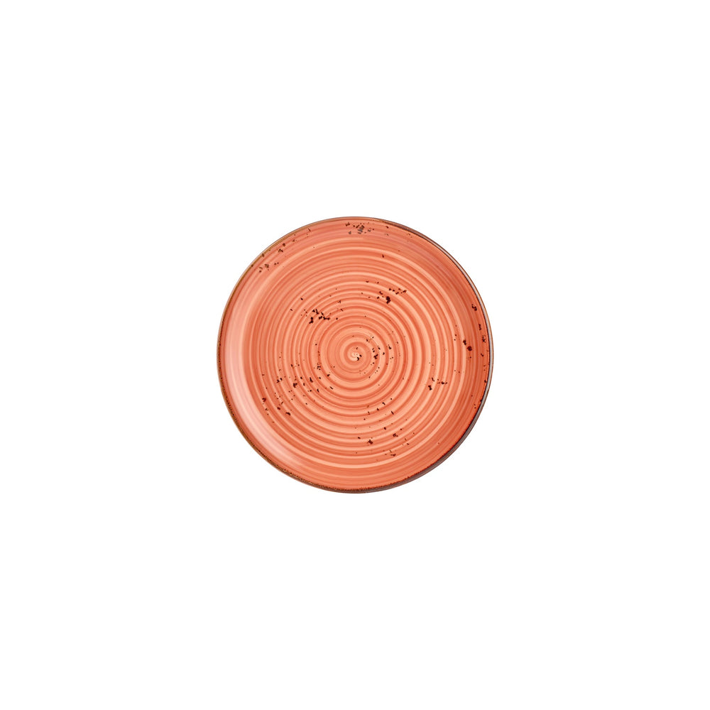 Laterite dia.8.25" Round Orange Vitrified Plate