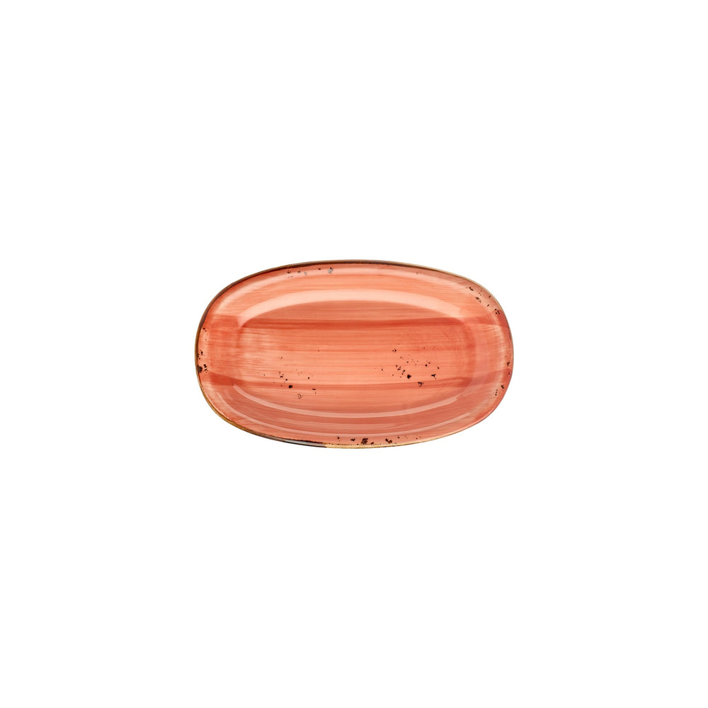 Laterite 9.5" x 5.75" x h:0" Oval Orange Vitrified Platter