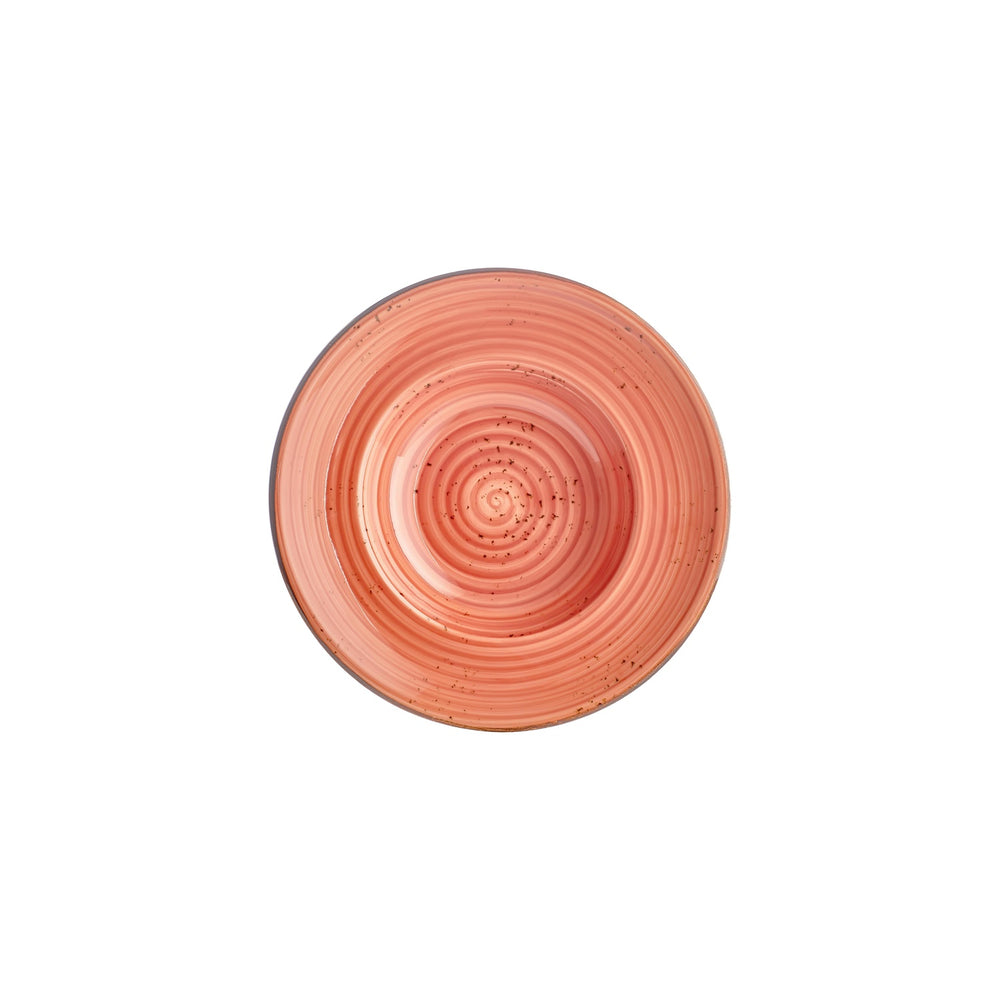 Laterite dia.9.75" h:0" 14 oz. Round Orange Vitrified Deep Plate