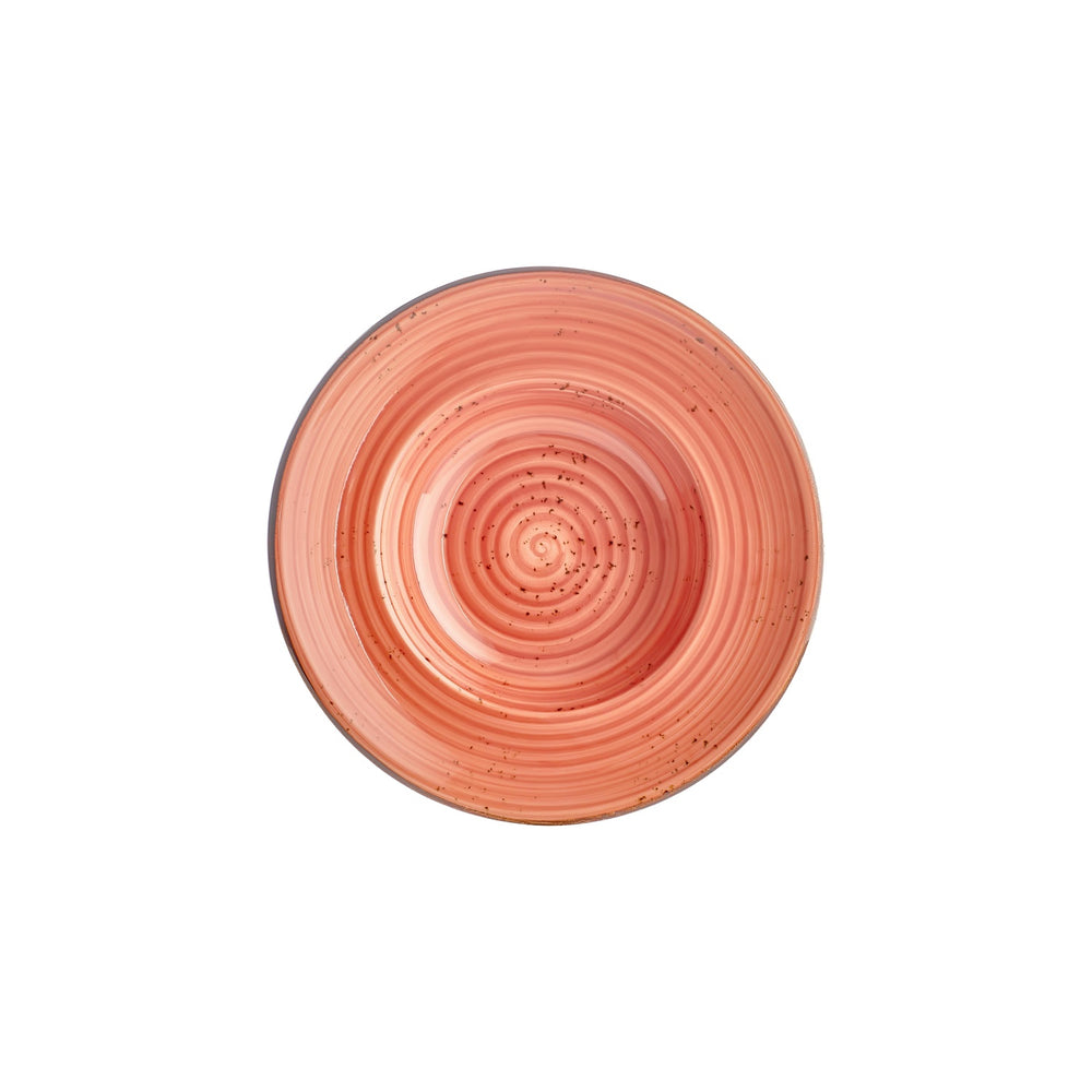 Laterite dia.10.75" h:0" 17 oz. Round Orange Vitrified Deep Plate