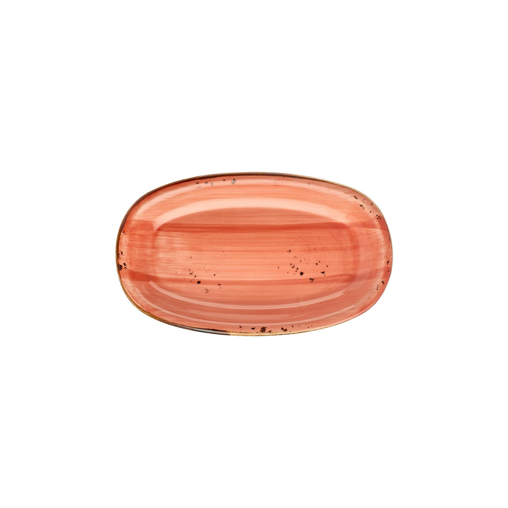 Laterite 11.5" x 7" x h:0" Oval Orange Vitrified Platter