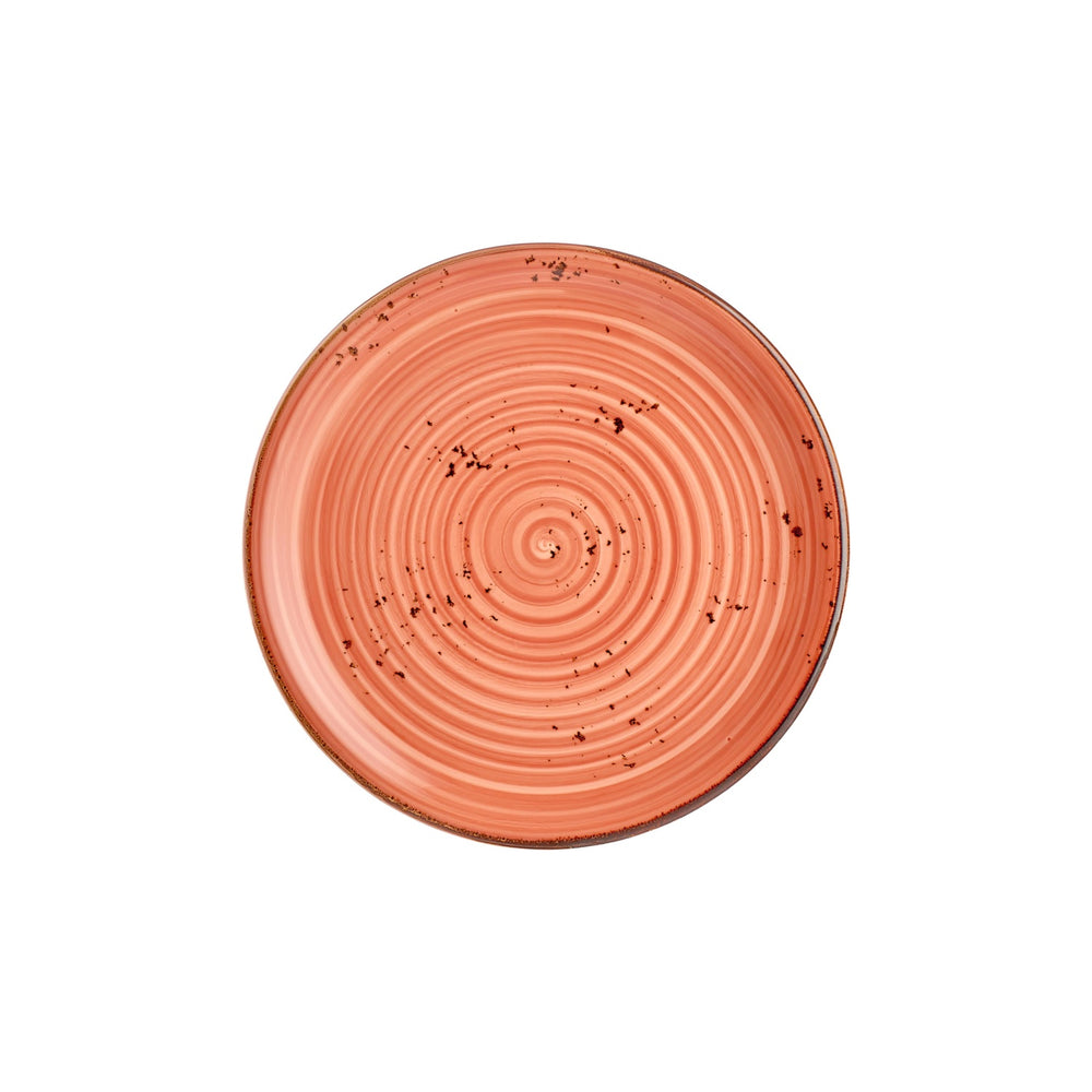 Laterite dia.11.75" Round Orange Vitrified Plate