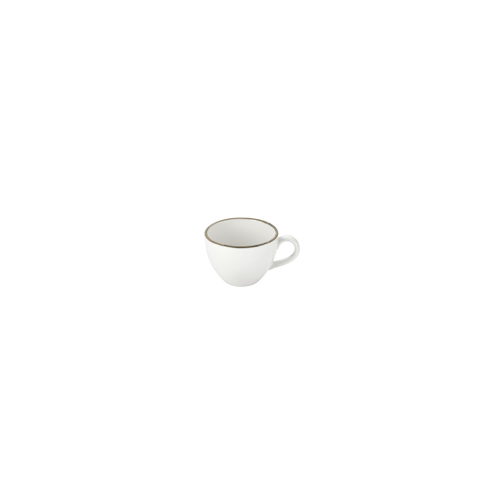 Ephyra dia.4" h:2.75" 7 oz. Round Warm White Vitrified Cup