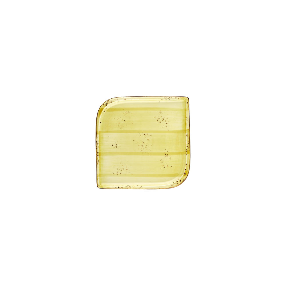 Sun 6" x 6" Square Yellow Vitrified Plate