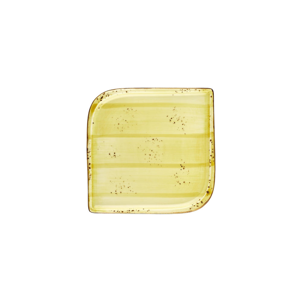 Sun 8.75" x 8.75" Square Yellow Vitrified Plate